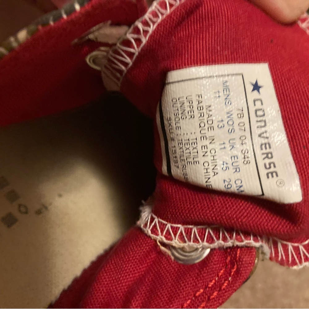 Converse Red Canvas Sneakers - Picture 3 of 6